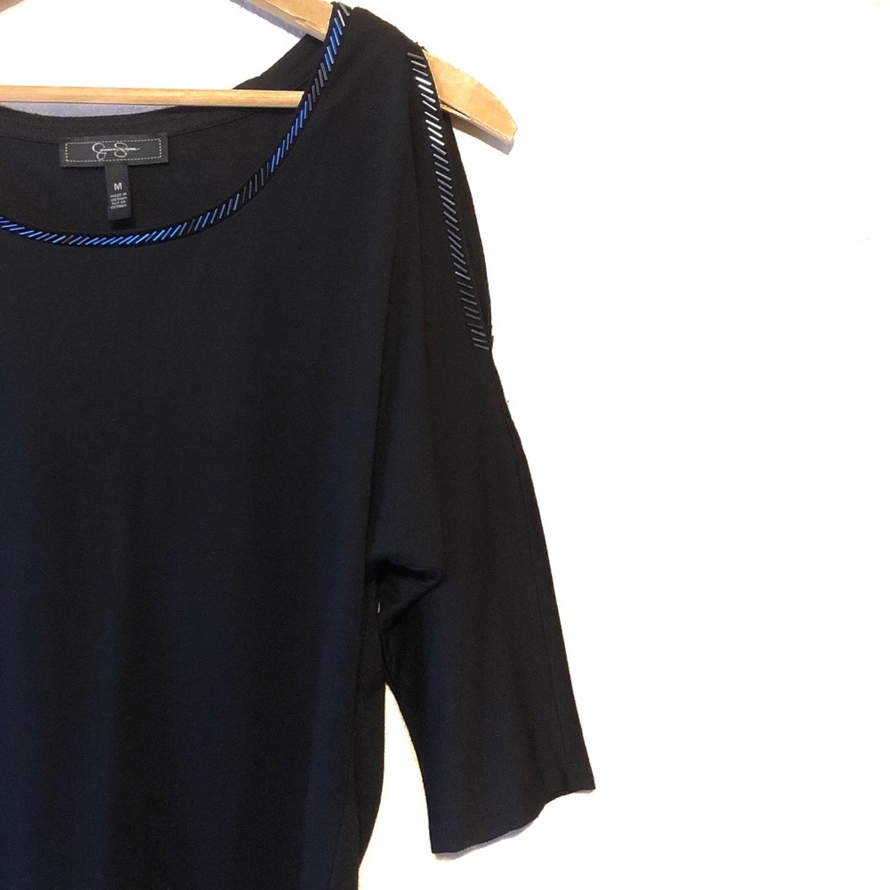 Jessica Simpson Cold Shoulder Top, 3/4 Sleeves